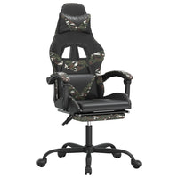 Sedia da Gaming con Poggiapiedi Nero e Mimetico in Similpelle cod mxl 76131