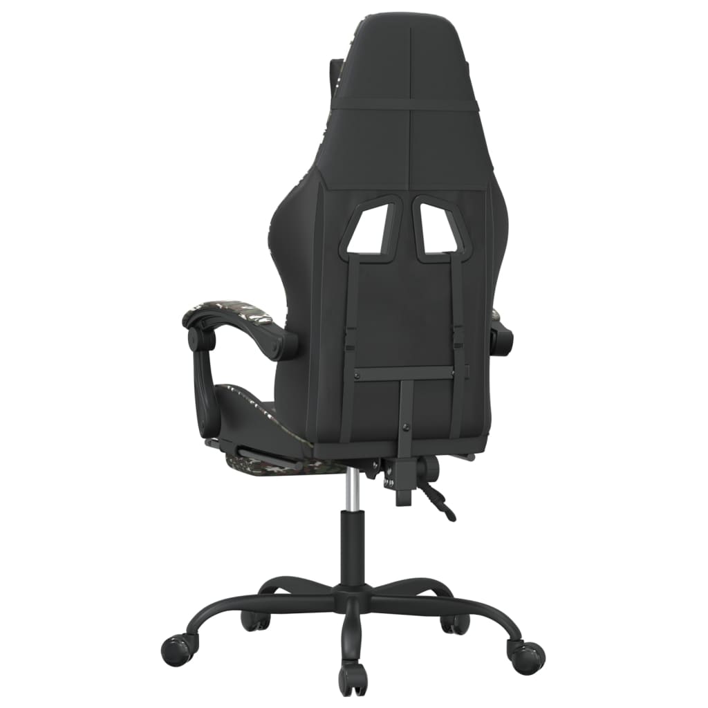 Sedia da Gaming con Poggiapiedi Nero e Mimetico in Similpelle cod mxl 76131