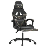 Sedia da Gaming con Poggiapiedi Nero e Mimetico in Similpelle cod mxl 76131