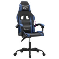 vidaXL Sedia da Gaming Nera e Blu in Similpelle