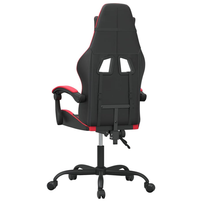 vidaXL Sedia da Gaming Nera e Rossa in Similpelle
