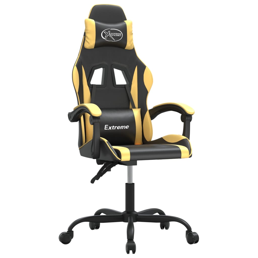 Sedia da Gaming Nera e Oro in Similpelle 3143868