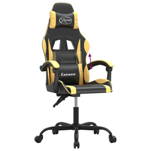 Sedia da Gaming Nera e Oro in Similpelle 3143868