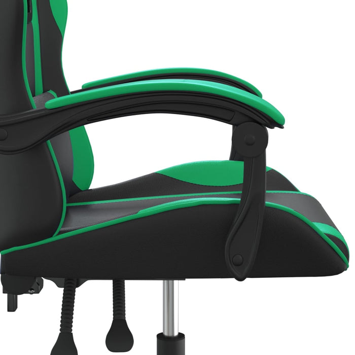 Sedia da Gaming Nera e Verde in Similpelle 3143869