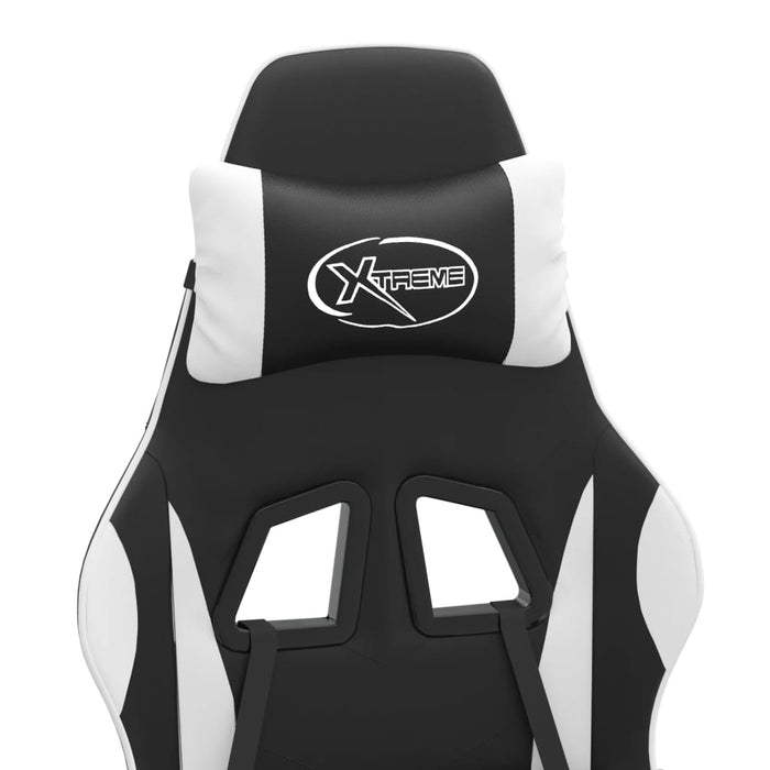 vidaXL Sedia da Gaming Nero e Bianco in Similpelle