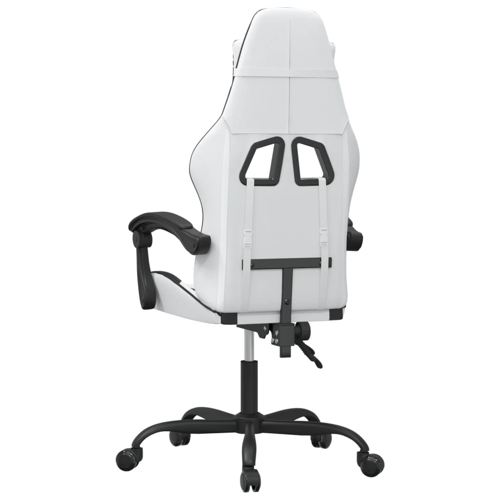 Sedia da Gaming Bianco e Nero in Similpelle 3143876