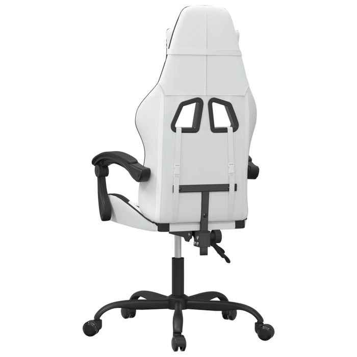 Sedia da Gaming Bianco e Nero in Similpelle 3143876