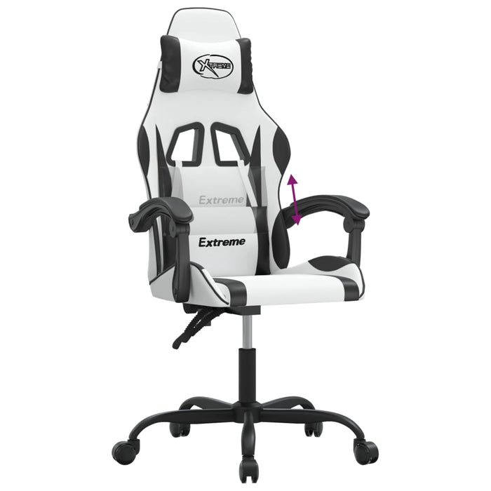 Sedia da Gaming Bianco e Nero in Similpelle 3143876