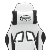 vidaXL Sedia da Gaming Bianco e Nero in Similpelle