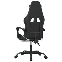 Sedia da Gaming con Poggiapiedi Nero e Bianco in Similpelle 3143883
