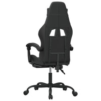 Sedia da Gaming con Poggiapiedi Nero in Similpelle 3143886