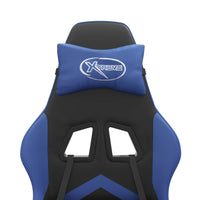 vidaXL Sedia da Gaming Nera e Blu in Similpelle