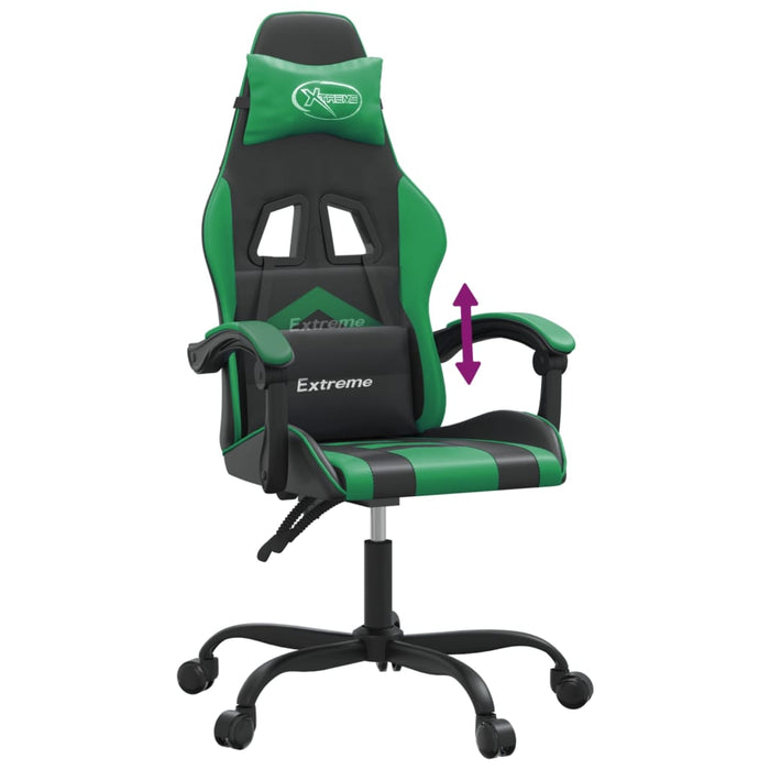 Sedia da Gaming Nera e Verde in Similpelle cod mxl 61265