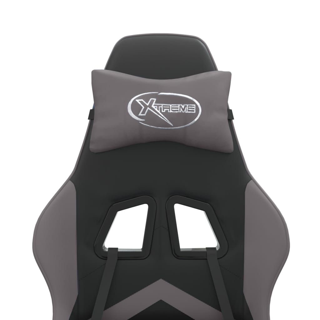 Sedia da Gaming Nera e Grigia in Similpelle 3143894