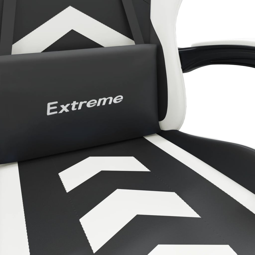 vidaXL Sedia da Gaming Nero e Bianco in Similpelle