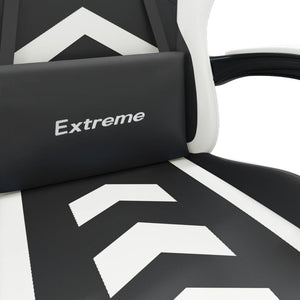 vidaXL Sedia da Gaming Nero e Bianco in Similpelle