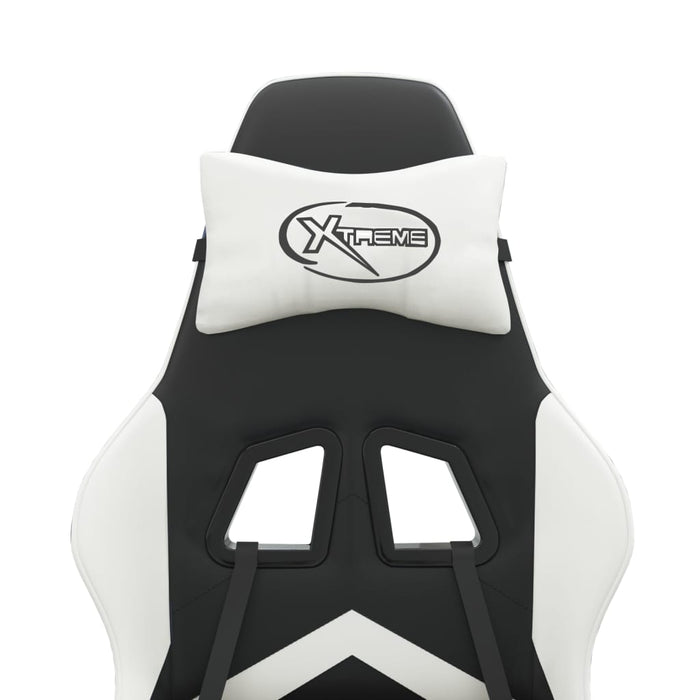 vidaXL Sedia da Gaming Nero e Bianco in Similpelle