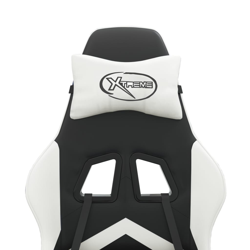 Sedia da Gaming Nero e Bianco in Similpelle 3143895