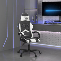 vidaXL Sedia da Gaming Nero e Bianco in Similpelle