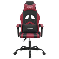 Sedia Gaming Nero e Rosso Vino in Similpelle cod mxl 65044