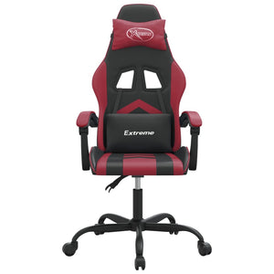 Sedia Gaming Nero e Rosso Vino in Similpelle cod mxl 65044