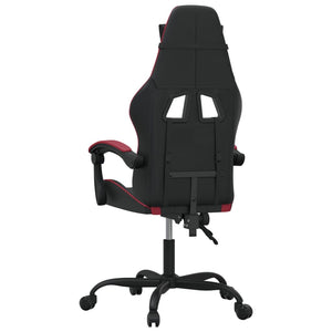 Sedia Gaming Nero e Rosso Vino in Similpelle cod mxl 65044