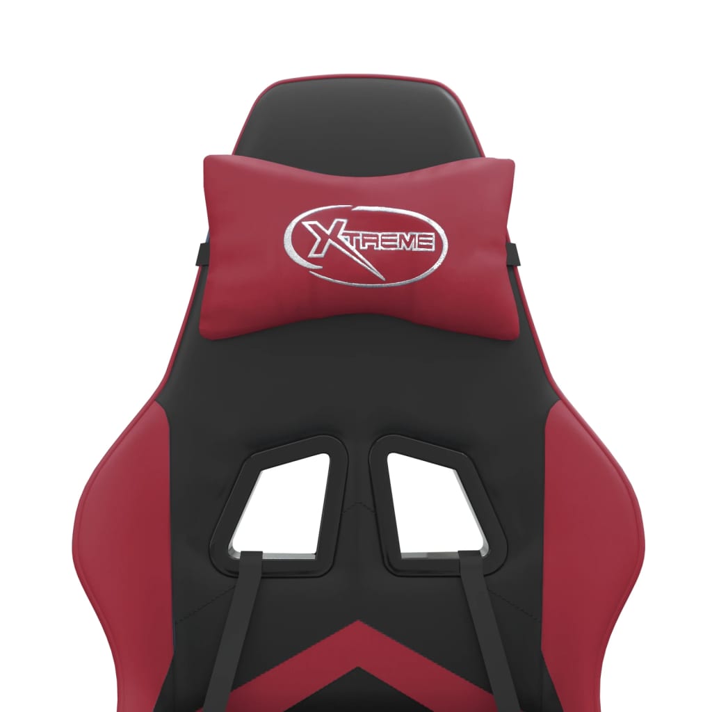 Sedia Gaming Nero e Rosso Vino in Similpelle cod mxl 65044