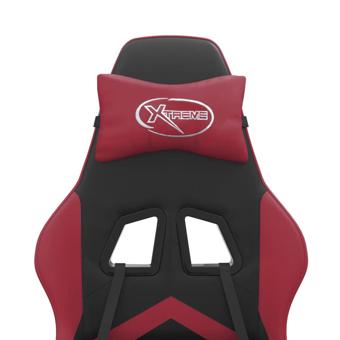 Sedia Gaming Nero e Rosso Vino in Similpelle cod mxl 65044