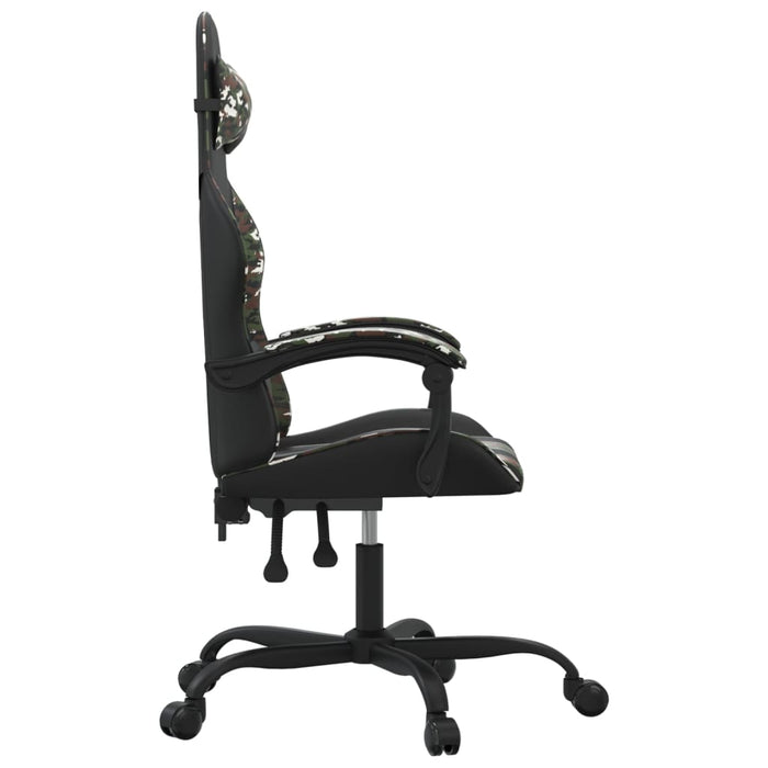 Sedia da Gaming Nero e Mimetico in Similpelle 3143901