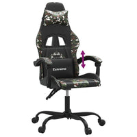 Sedia da Gaming Nero e Mimetico in Similpelle 3143901