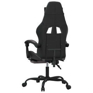 Sedia da Gaming con Poggiapiedi Nero e Grigio in Similpelle cod mxl 75012