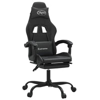 Sedia da Gaming con Poggiapiedi Nero in Similpelle 3143910