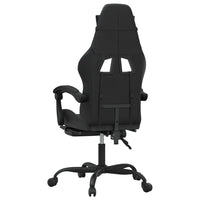 Sedia da Gaming con Poggiapiedi Nero in Similpelle 3143910