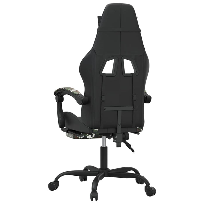 Sedia da Gaming con Poggiapiedi Nero e Mimetico in Similpelle cod mxl 65358