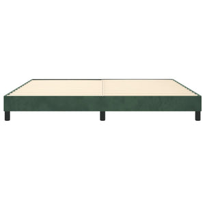 Giroletto senza Materasso Verde Scuro 200x200 cm in Velluto 3120793