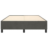 Giroletto senza Materasso Grigio Scuro 140x200 cm Velluto 3121121