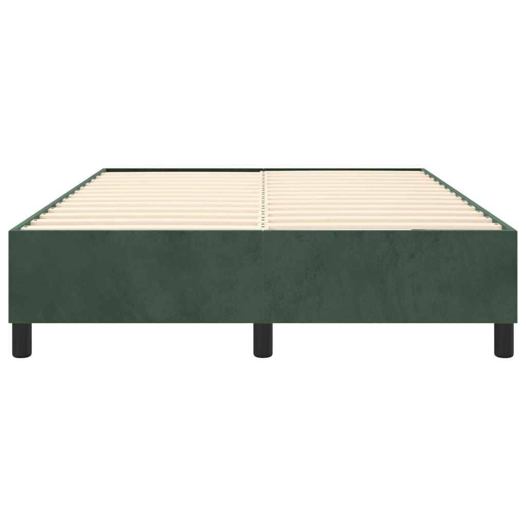Giroletto senza Materasso Verde Scuro 140x200 cm in Velluto 3121123