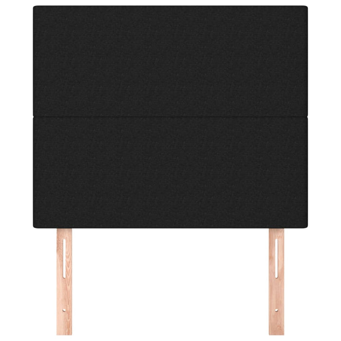 Testiera 2 pz Nera 90x5x78/88 cm in Tessuto 3116036