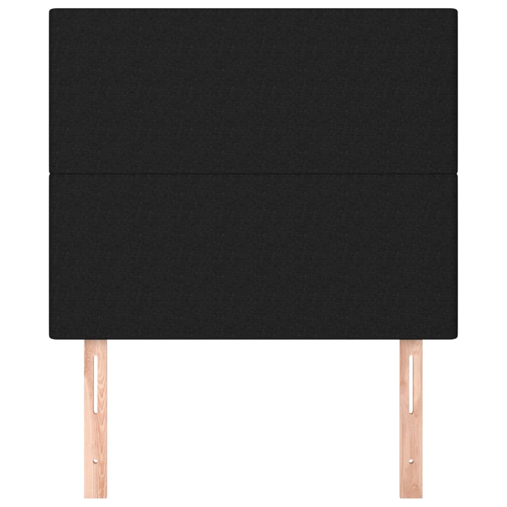 Testiere 2 pz Nero 100x5x78/88 cm in Tessuto 3116044