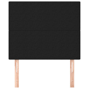 Testiere 2 pz Nero 100x5x78/88 cm in Tessuto 3116044