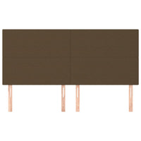 Testiera 4 pz Marrone Scuro 80x5x78/88 cm in Tessuto 3116061