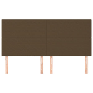 Testiera 4 pz Marrone Scuro 80x5x78/88 cm in Tessuto 3116061