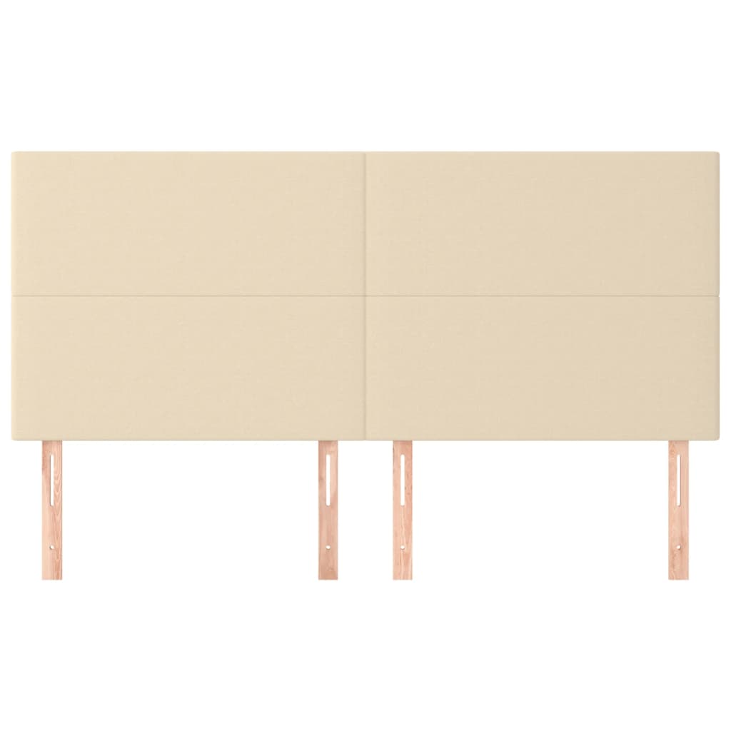 Testiera 4 pz Crema 80x5x78/88 cm in Tessuto 3116063