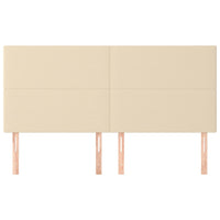 Testiera 4 pz Crema 80x5x78/88 cm in Tessuto 3116063