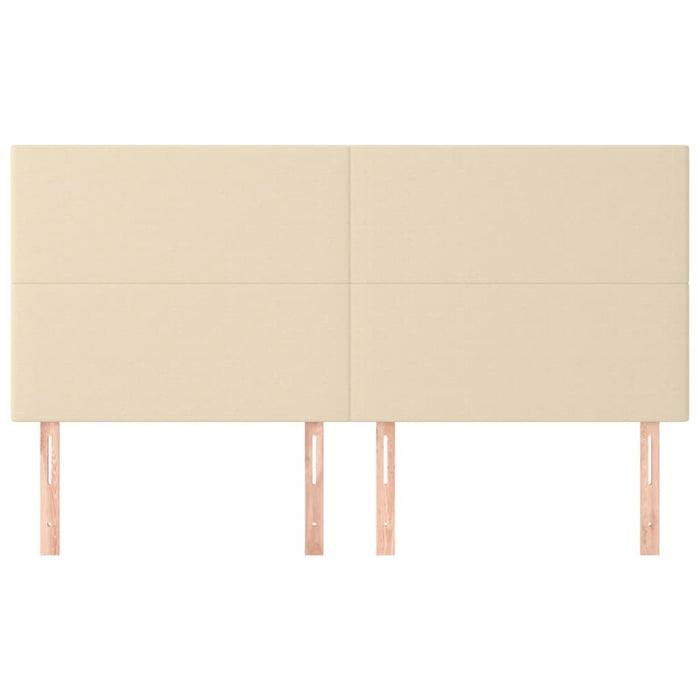 Testiera 4 pz Crema 80x5x78/88 cm in Tessuto 3116063