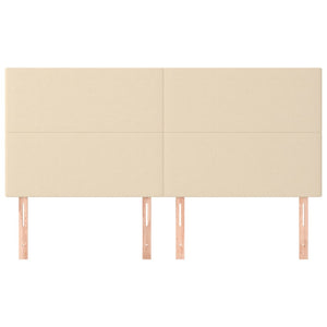 Testiera 4 pz Crema 90x5x78/88 cm in Tessuto 3116071