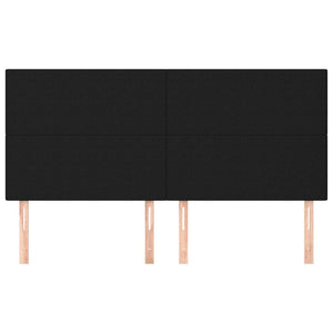 Testiere 4 pz Nero 100x5x78/88 cm in Tessuto 3116076