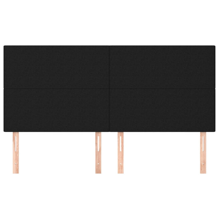 Testiere 4 pz Nero 100x5x78/88 cm in Tessuto 3116076