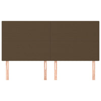 Testiera 4 pz Marrone Scuro 100x5x78/88 cm in Tessuto 3116077