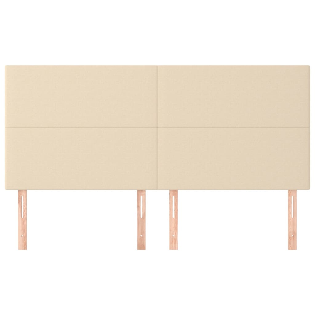 Testiera 4 pz Crema 100x5x78/88 cm in Tessuto 3116079